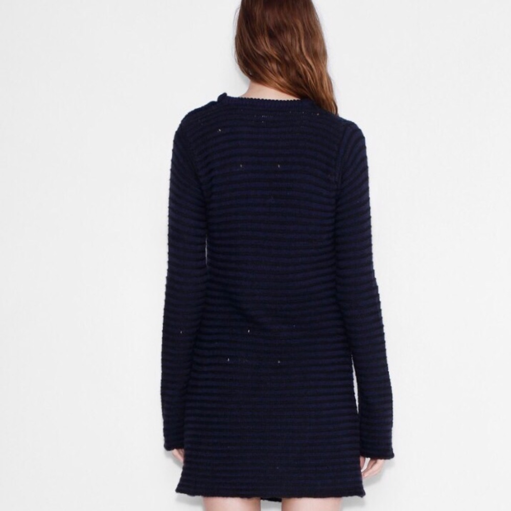 ๐ธ๐ Zadig & Voltaire แฆ Jada Robe Dress แฆ Navy - Picture 5 of 8